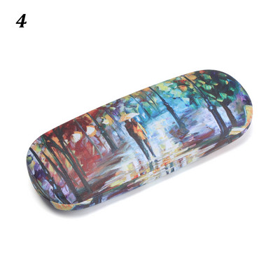 Cutie de ochelari de pictură în ulei de epocă pentru femei Husă portabilă pentru ochelari cu imprimeu floral Cutie de depozitare pentru ochelari de soare Cutie de protecție pentru ochelari de soare