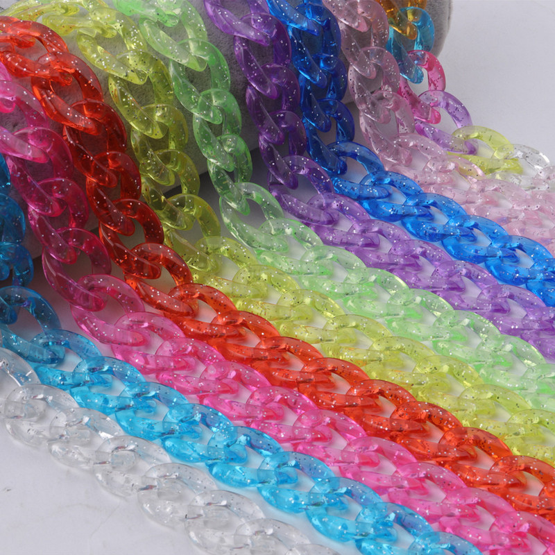 FishSheep Lanțuri pentru ochelari de soare din acrilic cu sclipici clare, lanț reglabil pentru femei, pentru mască de față, agățat pentru gât, curele, accesorii