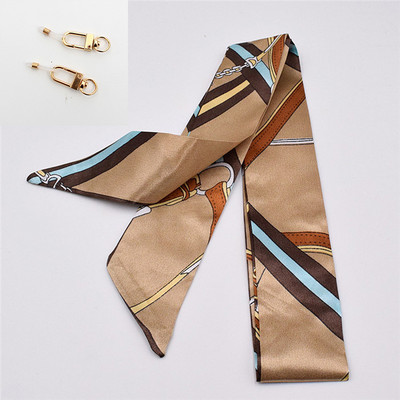 Selyem sál pántok Sál szemüveg lánc női divat bohém színes nyomda maszk Napkötők Zsinór ékszer Kiegészítők