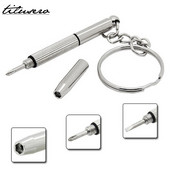 5 DB/szett 1-ben alumínium acél szemüveg csavarhúzó készlet napszemüveghez órajavító szerszámkészlet kulcstartó csavarhúzóval