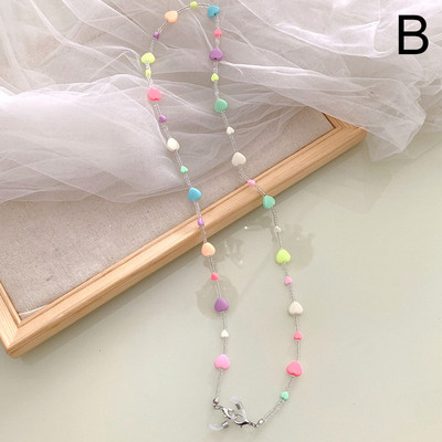 Női aranyos akasztómaszk lánctartó lányoknak fiúknak pillangószív nyaklánc szemüveg zsinór zsinór gyerekek diák nyak kötél pánt