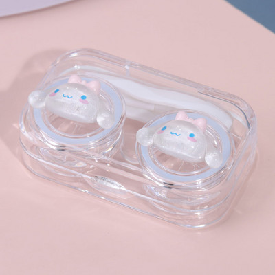 1 db Nem kell csavaros kupakot gumigyűrűvel. Aranyos rajzfilm, finom vaku, háromdimenziós dekorációs kontaktlencse kísérődoboz