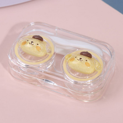 1 db Nem kell csavaros kupakot gumigyűrűvel. Aranyos rajzfilm, finom vaku, háromdimenziós dekorációs kontaktlencse kísérődoboz