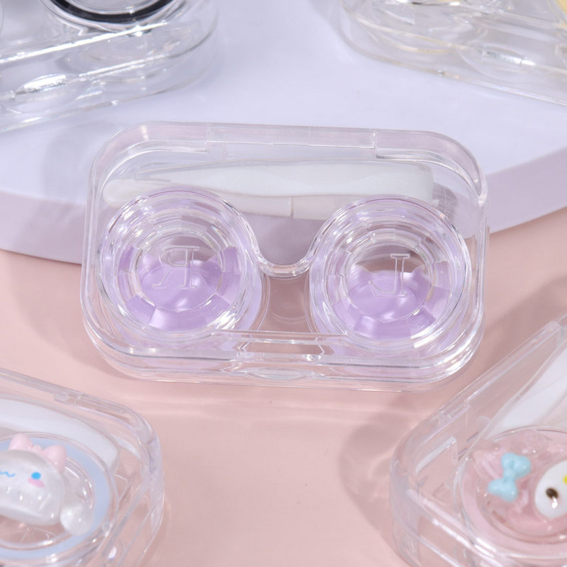 1 db Nem kell csavaros kupakot gumigyűrűvel. Aranyos rajzfilm, finom vaku, háromdimenziós dekorációs kontaktlencse kísérődoboz