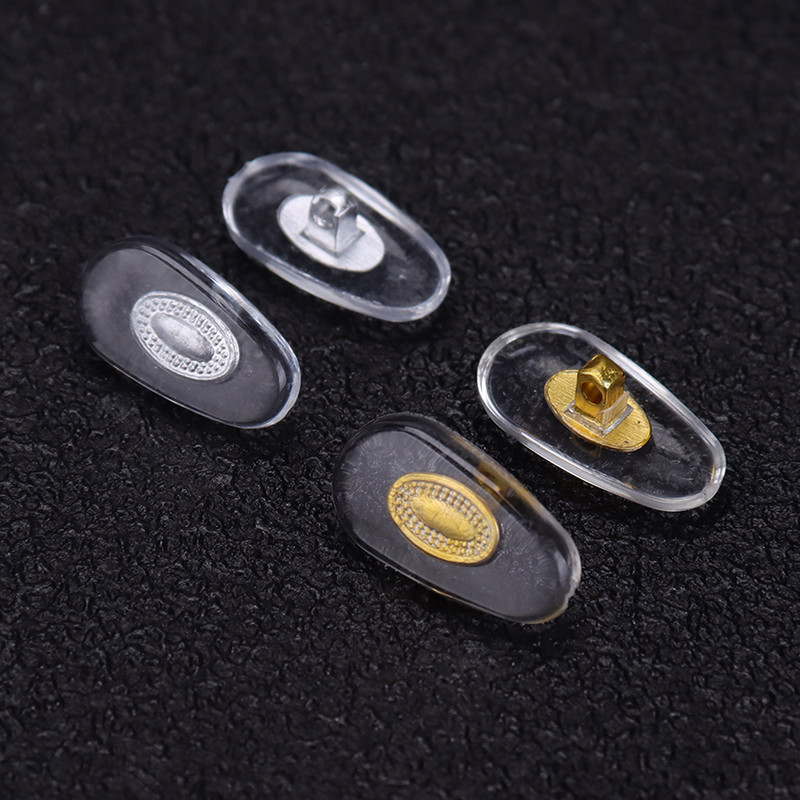 60 DB/30 pár/tétel csavaros orrtámasz PVC szemüveg csúszásgátló alumínium vezető orrpárnák kényelmes szilikon orrpárna