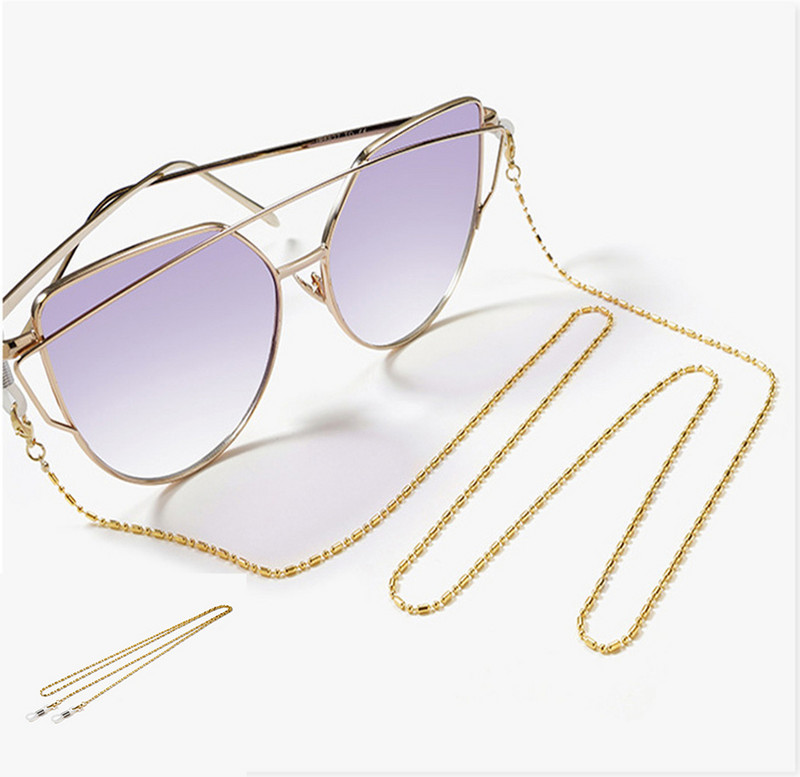 2023 Női Szemüvegek Lánc Arcmaszk Nyaklánc Csúszásmentes Napszemüveg Kantár Fém Többszínű Retro Art Szemüvegek Lánc Semleges Ékszerek