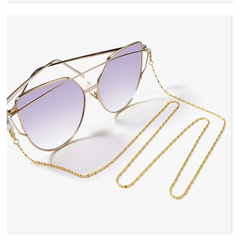 2023 Női Szemüvegek Lánc Arcmaszk Nyaklánc Csúszásmentes Napszemüveg Kantár Fém Többszínű Retro Art Szemüvegek Lánc Semleges Ékszerek