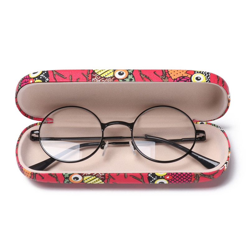 Női szemüveg tok Rajzfilm aranyos bagoly állat napszemüveg tároló védő Hordozható kemény bőr olvasószemüveg doboz