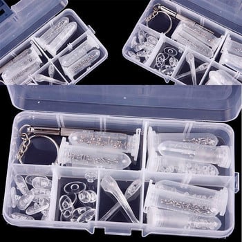 1 комплект инструменти за ремонт на очила, очила, очила, слънчеви очила, часовници, винтове, гайки, подложки, куки, отвертка, инструмент с кутия