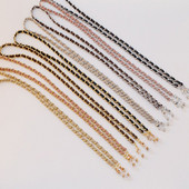 PU bőr napszemüveg láncmaszk tartó zsinór zsinór Fém link kábeltartó nyakszíj kötél húr szemüveg kiegészítők