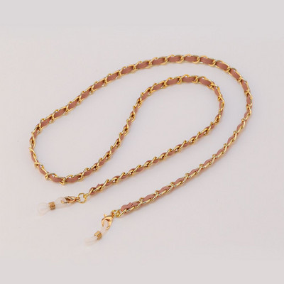 PU bőr napszemüveg láncmaszk tartó zsinór zsinór Fém link kábeltartó nyakszíj kötél húr szemüveg kiegészítők