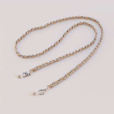 PU bőr napszemüveg láncmaszk tartó zsinór zsinór Fém link kábeltartó nyakszíj kötél húr szemüveg kiegészítők