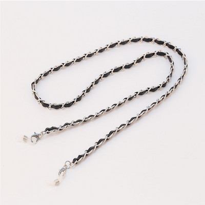 PU bőr napszemüveg láncmaszk tartó zsinór zsinór Fém link kábeltartó nyakszíj kötél húr szemüveg kiegészítők