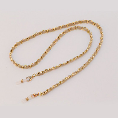 PU bőr napszemüveg láncmaszk tartó zsinór zsinór Fém link kábeltartó nyakszíj kötél húr szemüveg kiegészítők