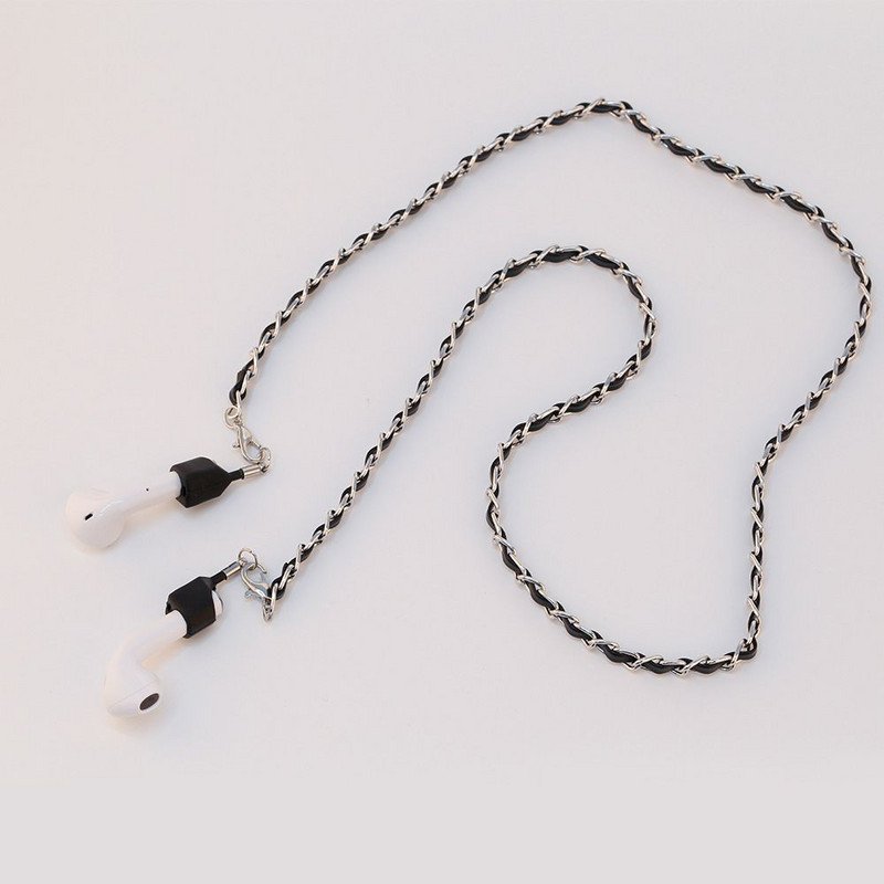 PU bőr napszemüveg láncmaszk tartó zsinór zsinór Fém link kábeltartó nyakszíj kötél húr szemüveg kiegészítők