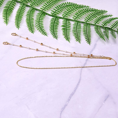 MOON GIRL Crystal Pearl napszemüveg lánc nyak zsinór gyöngyök olvasószemüveg tartó elegáns divat női maszk szíj Drpshipping