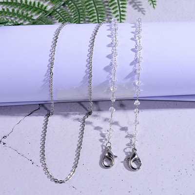 MOON GIRL Crystal Pearl napszemüveg lánc nyak zsinór gyöngyök olvasószemüveg tartó elegáns divat női maszk szíj Drpshipping