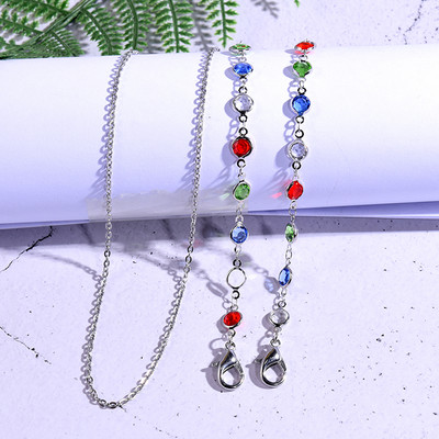 MOON GIRL Crystal Pearl napszemüveg lánc nyak zsinór gyöngyök olvasószemüveg tartó elegáns divat női maszk szíj Drpshipping