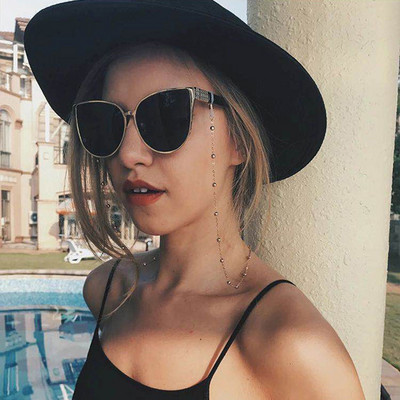 MOON GIRL Crystal Pearl napszemüveg lánc nyak zsinór gyöngyök olvasószemüveg tartó elegáns divat női maszk szíj Drpshipping