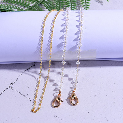 MOON GIRL Crystal Pearl napszemüveg lánc nyak zsinór gyöngyök olvasószemüveg tartó elegáns divat női maszk szíj Drpshipping