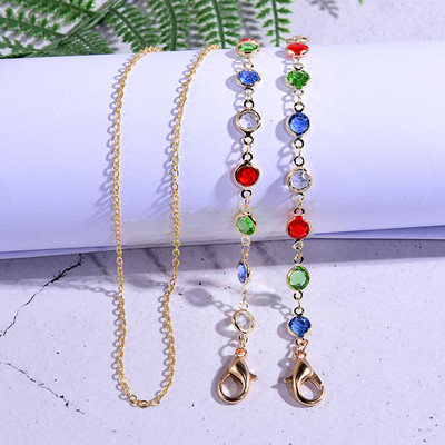 MOON GIRL Crystal Pearl napszemüveg lánc nyak zsinór gyöngyök olvasószemüveg tartó elegáns divat női maszk szíj Drpshipping