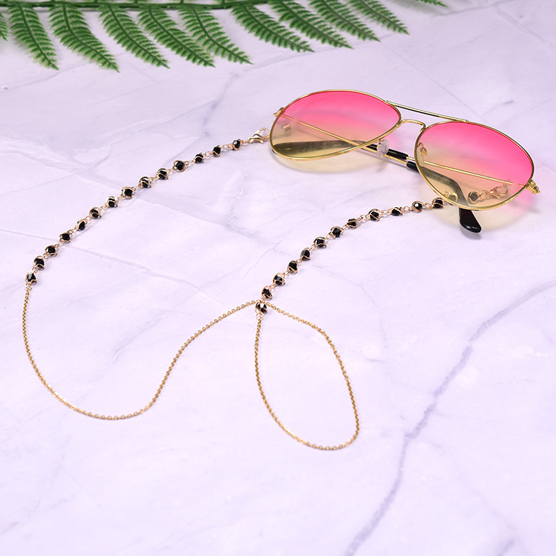 MOON GIRL Crystal Pearl napszemüveg lánc nyak zsinór gyöngyök olvasószemüveg tartó elegáns divat női maszk szíj Drpshipping