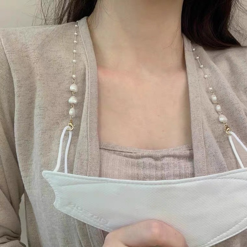 Új gyöngy maszk kötél szemüveg lánc többcélú kiegészítők kézzel készített maszk dekoráció nyaklánc Elegáns gyönyörű női ékszer