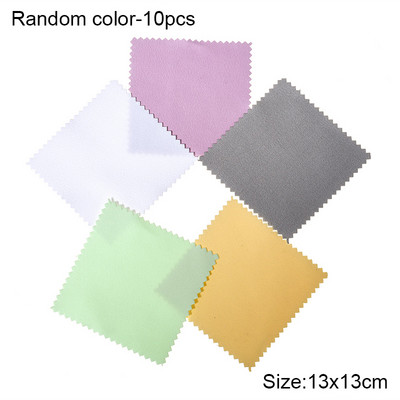 10db Mikroszálas Szemüvegek Tisztítókendők Képernyő Lencse Tisztító Törlőkendő Nem mérgező Ékszer Óra Polírozó Kendő Szemüvegtartozékok