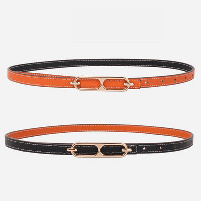 Állítható PU bőr női ruha övek vékony vékony női derék övek pánt arany színű csat női övek pasek damski