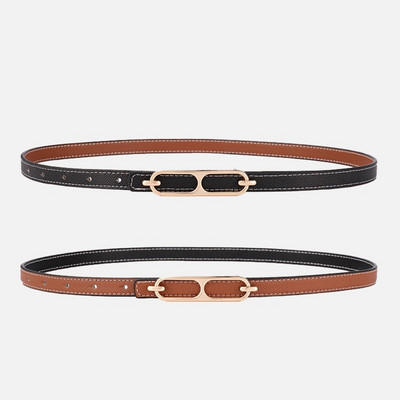 Állítható PU bőr női ruha övek vékony vékony női derék övek pánt arany színű csat női övek pasek damski