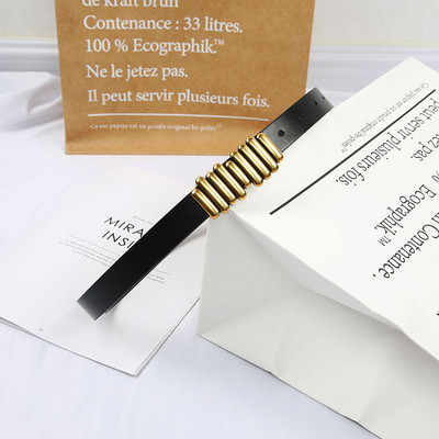 2021 PU bőr öv női négyszögletes csatos tűs csatos farmer fekete öv elegáns luxus márka díszes vintage szíj női 404