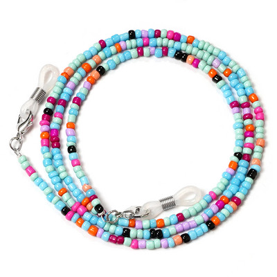 Bohém színes maszkszíj Uniszex állítható hosszúságú maszk lánc divat szemüvegek zsinór elveszés elleni olvasószemüvegek kötélszíj