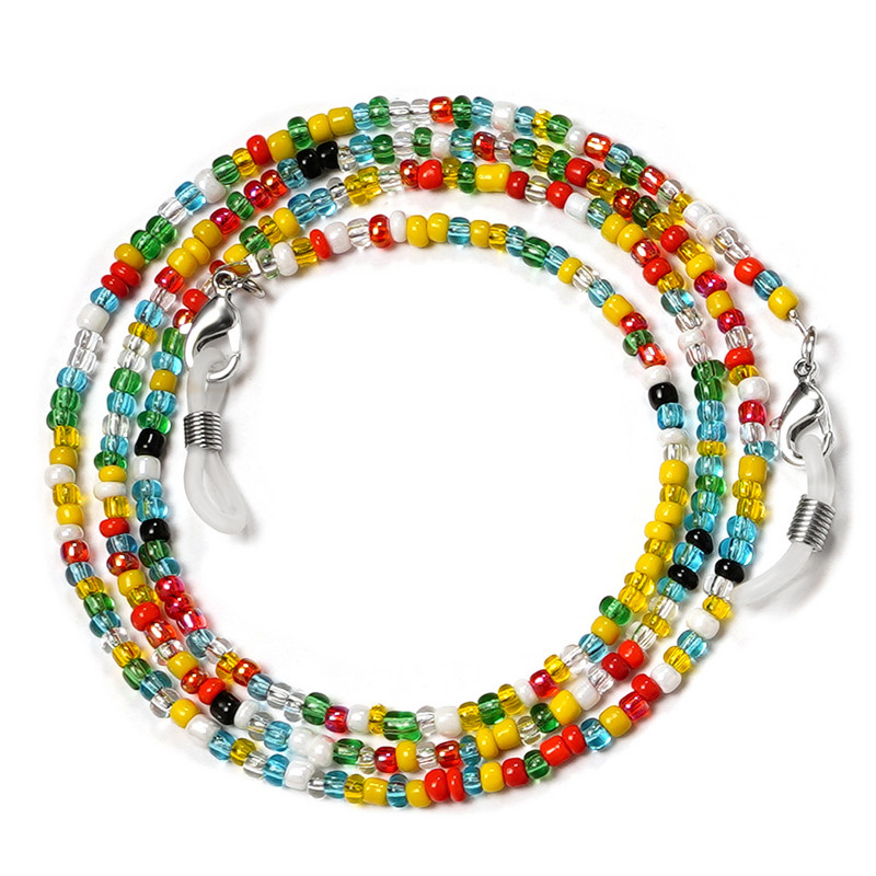 Bohém színes maszkszíj Uniszex állítható hosszúságú maszk lánc divat szemüvegek zsinór elveszés elleni olvasószemüvegek kötélszíj