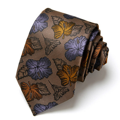 New Style Fashion férfi nyakkendő 7,5 cm kék nyakkendő zöld és narancssárga selyem Gravatas férfiaknak Paisley Floral Fit esküvői munkahelyi karcsú