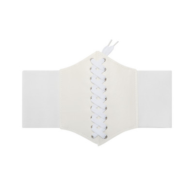 Női fűző öv gótikus divatos PU bőr női fűzős fűző övek karcsúsító derék Vintage fűző fekete széles öv lányoknak