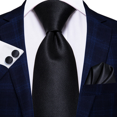 Hi-Tie Blue Business Solid 100% selyem férfi nyakkendő nyakkendő 8,5 cm férfi nyakkendő Formális Luxus Esküvő Kiváló minőségű Gravata