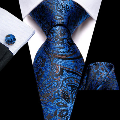 Hi-Tie Blue Business Solid 100% selyem férfi nyakkendő nyakkendő 8,5 cm férfi nyakkendő Formális Luxus Esküvő Kiváló minőségű Gravata