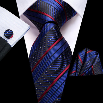 Hi-Tie Blue Business Solid 100% selyem férfi nyakkendő nyakkendő 8,5 cm férfi nyakkendő Formális Luxus Esküvő Kiváló minőségű Gravata