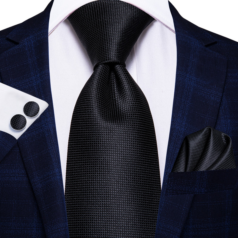 Hi-Tie Blue Business Solid 100% selyem férfi nyakkendő nyakkendő 8,5 cm férfi nyakkendő Formális Luxus Esküvő Kiváló minőségű Gravata