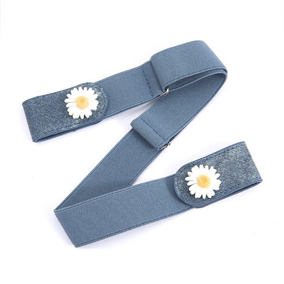 Új női öv csat nélkül, tömör övek Zökkenőmentes Jean nadrág ruha, állítható, rugalmas deréköv Elegáns láthatatlan derékpánt