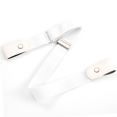 Új női öv csat nélkül, tömör övek Zökkenőmentes Jean nadrág ruha, állítható, rugalmas deréköv Elegáns láthatatlan derékpánt