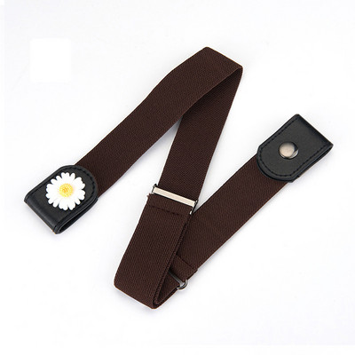 Új női öv csat nélkül, tömör övek Zökkenőmentes Jean nadrág ruha, állítható, rugalmas deréköv Elegáns láthatatlan derékpánt