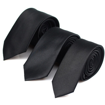 Νέες κλασικές μαύρες γραβάτες για άντρες Μεταξωτές ανδρικές γραβάτες για γαμήλιο πάρτι Επαγγελματική γραβάτα λαιμού ενηλίκων 3 μεγέθη Casual solid δέσιμο