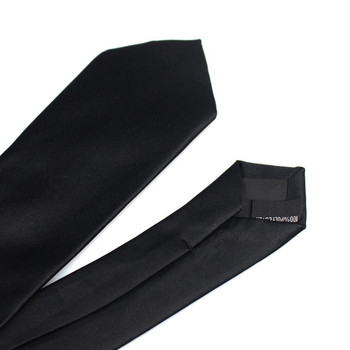 Нови класически черни вратовръзки за мъже Копринени мъжки вратовръзки за сватбено тържество Бизнес вратовръзка за възрастни 3 размера Ежедневна плътна вратовръзка