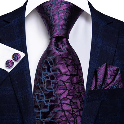 Hi-Tie 8,5 cm Business Black Solid Paisley 100% Selyem Férfi Nyakkendő Nyakkendő Férfi Formális Luxus Esküvői Nyakkendők Gravatas
