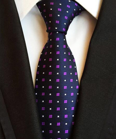 Divatos nyakkendők klasszikus férfi csíkos sárga sötétkék esküvői nyakkendők Jacquard szőtt 100% selyem férfi tömör nyakkendő pöttyös nyakkendők