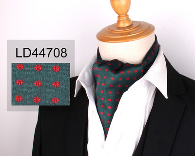 Jacquard virágos Paisley férfi kesudió nyakkendő Esküvői Cravat Ascot Scrunch Self Brit Gentleman poliészter puha nyakkendő luxus