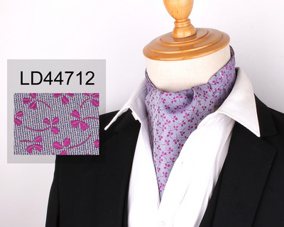 Jacquard virágos Paisley férfi kesudió nyakkendő Esküvői Cravat Ascot Scrunch Self Brit Gentleman poliészter puha nyakkendő luxus