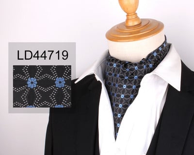 Jacquard virágos Paisley férfi kesudió nyakkendő Esküvői Cravat Ascot Scrunch Self Brit Gentleman poliészter puha nyakkendő luxus