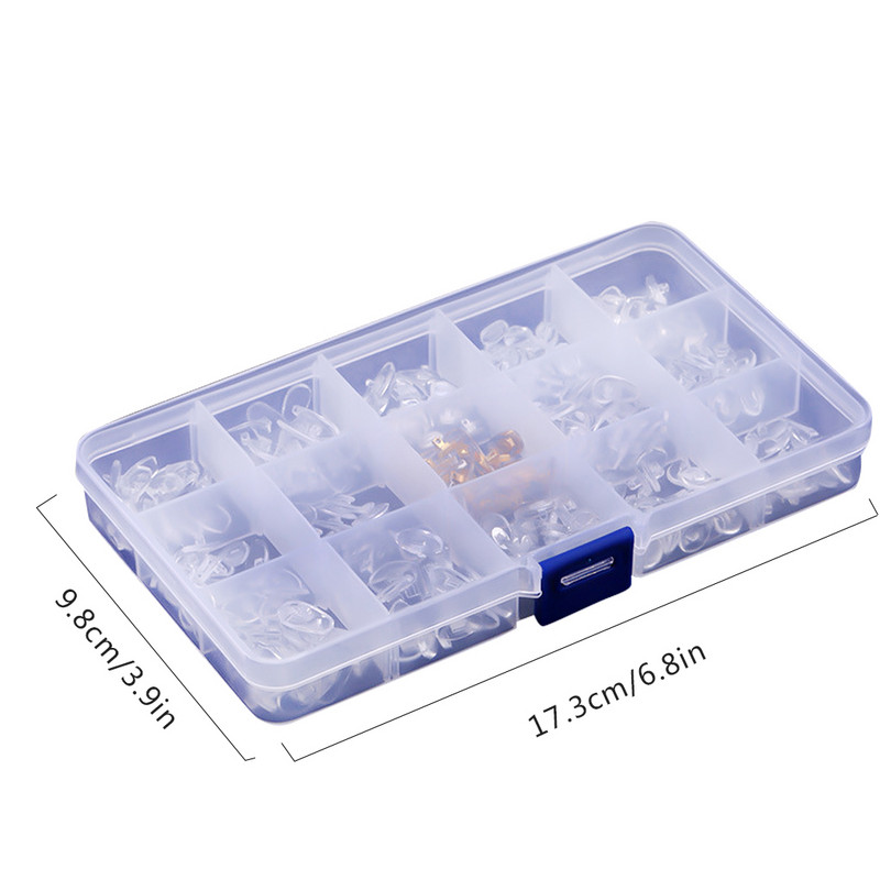 Új 150 pár/doboz szilikon orrpárna szemüveghez Puha orrpárna szemüveghez napszemüveg csavarok szemüveghez javító készlet